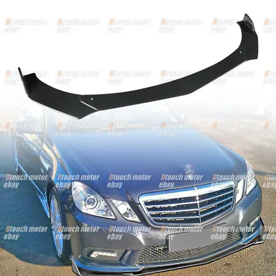 For Mercedes W212 E-Class Carbon Fiber Look Front Bumper Lip Splitter • $59.99