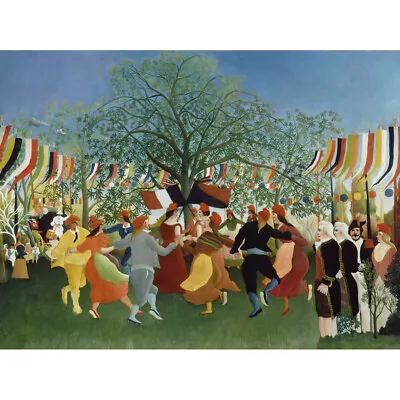 Rousseau Centennial Independence Dance Painting Canvas Wall Art Print Poster • £13.99