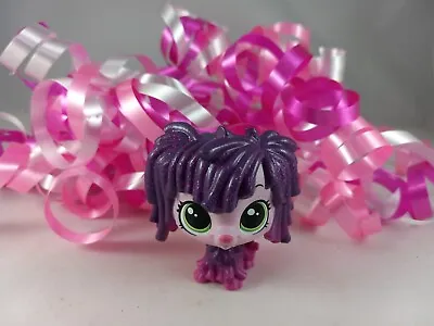  Littlest Pet Shop Mulberry Purple Sparkling Komondor Dog Mop Dog Stella  #141 • $11.99