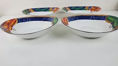 CAFE PARIS By Misono Oval Cereal Pasta Rice Bowl 4914 Retired Pattern 4pc. • $24.95