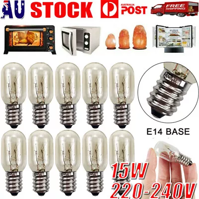 1-10x 15W E14 Salt Lamp Globe Bulb Light Bulb 240V Refrigerator Oven Replacement • $8.99