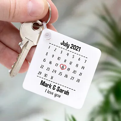 Anniversary Gifts For Husband Men I Love You Couples Calendar Date Keyring Gifts • £6.99