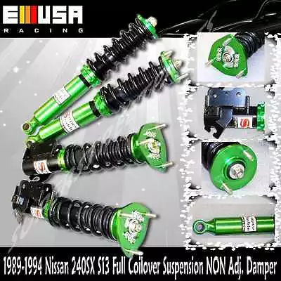 For 1989-1994 NISSAN 240SX S13 FULL Coilovers NON Adjustable Damper GREEN • $1583.99