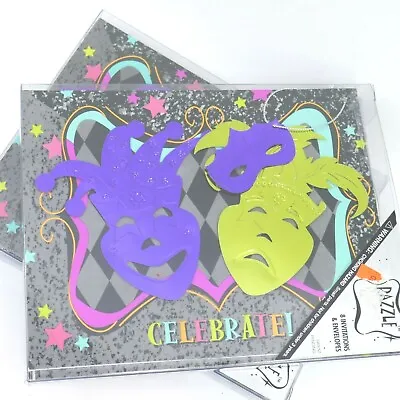 2 Packs Mardi Gras Masquerade Party Invitations Amscan Razzle Dazzles Masks • $25