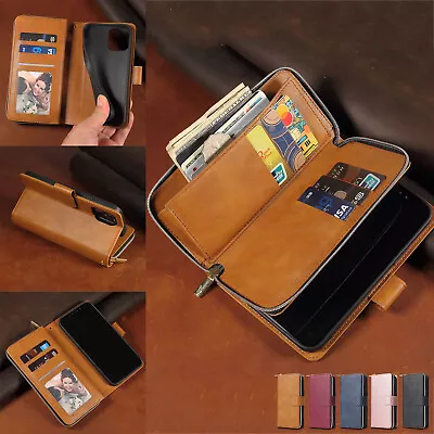 Flip Zipper Leather Card Wallet Case For IPhone 14 Pro Max 13 12 11 XS XR 8Plus  • $16.37