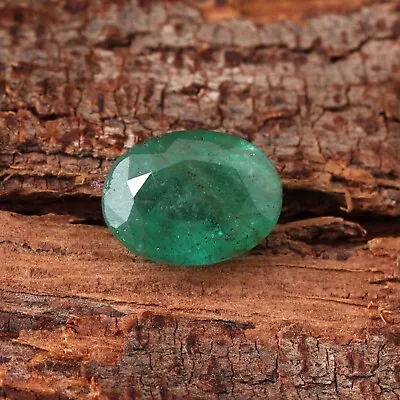 2.49 Ct Certified Natural Emerald Zambia Oval Cut Faceted Emerald Loose Gemstone • $21.99