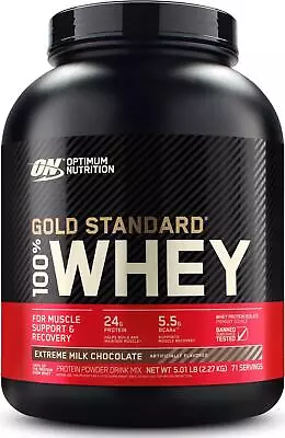 Optimum Nutrition Gold Standard 100% Whey Protein Powder Extreme Milk 5 Pound • $199.32