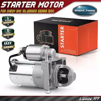 Starter Motor For Chevrolet GMC Silverado Sierra 1500 2001-2002 1.5kW 12V CW 11T • $58.99