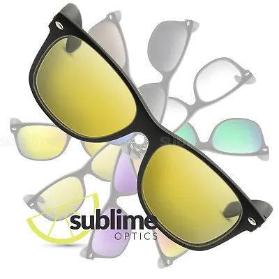 Clear Yellow Replacement Lenses For Ray Ban RB2132 New Wayfarer 55mm • $25.95
