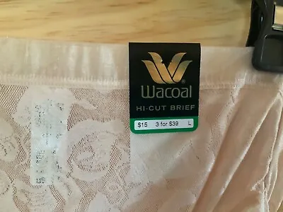 Wacoal Beige Sheer High Cut Briefs Size Large • $7