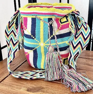 Wayuu Mochila Bag - Handmade In Colombia - 100% Authentic - Large - NEW • $43