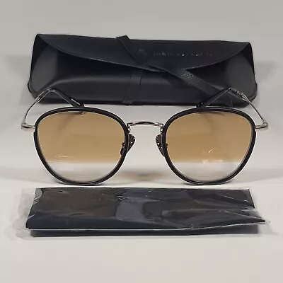 John Varvatos Men's Sunglasses V531 Black Gold Frame / Two Tone Gold Clear Lens • $149.99