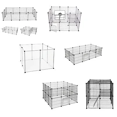 Puppy Playpen DIY Pet Fence Rabbit Small Animal Play Pen Cage Metal Enclosure • £19.99