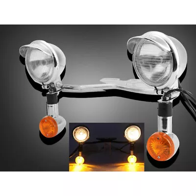 $75.99 • Buy Passing Light Bar & Turn Signals For Yamaha V-Star Vstar V Star XVS 1100 Custom