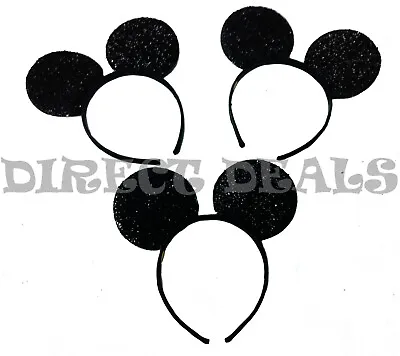 Mickey Mouse Ears Headbands 24 PCS DIY All Black Party Favors Birthday Costume • $22.99