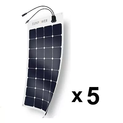 100W X5= 500W Flexible Authentic SunPower Solar Panel For RV Marine And Camping • $590