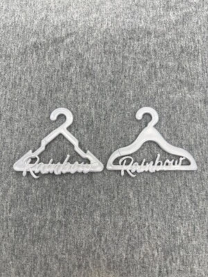 $8.30 • Buy Shadow High Ainsley Slater Doll Silver Hanger Pair Of 2 RAINBOW Spell Out