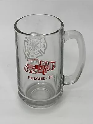 Purchase Fire Department Rescue 30 Glass Beer Mug Westchester County New York NY • $17