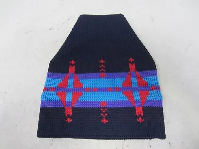 Vintage Wigwam Wool Stocking Hat - Navy/Purple/Teal/Red - USA Made - Wool Outer • $29.97