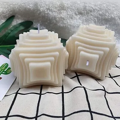 Cube U-shaped Geometric Wax Aromatherapy Candles Home Decoration  • £12