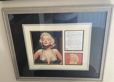 Classic Commemorative Marilyn Monroe Gold Dress Matted Framed Print With COA • $97