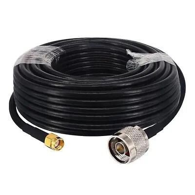 15M N Male To RP-SMA Male Coaxial Cable Low-Loss 50ohm Antenna Cable AD-T Coax • £8.79