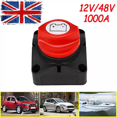12V 600A Battery Switch Isolator Cut Off Kill For Knob Marine Boat Camper Truck • £14.21