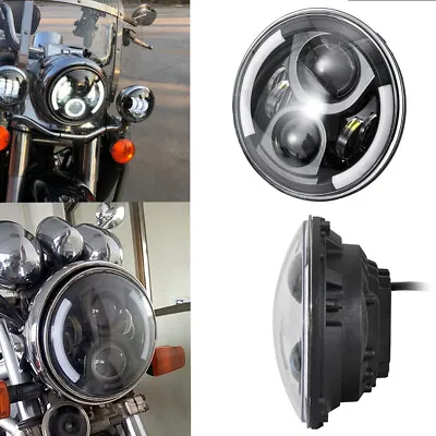 7  Inch LED Headlight Projector With Turn Signal For Harley Davidson Motorcycle • $66.99