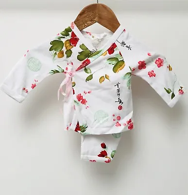 Baby Girl Designer 2 Piece Kimono Set. Soft Cool Cotton. Size 9 Month • $27.03