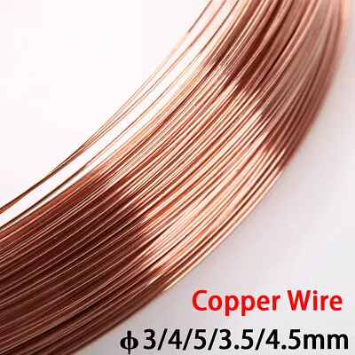 T2 Copper Wire Round Solid Bare Uncoated 3mm - 4.5mm Jewelry Making / Wire Craft • $29.49