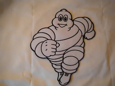MICHELIN MAN 9inch IRON ON MOTORING EMBROIDERED PATCH For GOODWOOD OVERALLS Etc. • £12.50