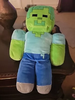 Minecraft Zombie Pillow Plush 20  Mojang Stuffed Figure Creeper Minecraft Toy • $5.50