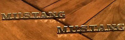 2 Vintage Ford Metal Mustang Connected Letters Emblem Badge • $17