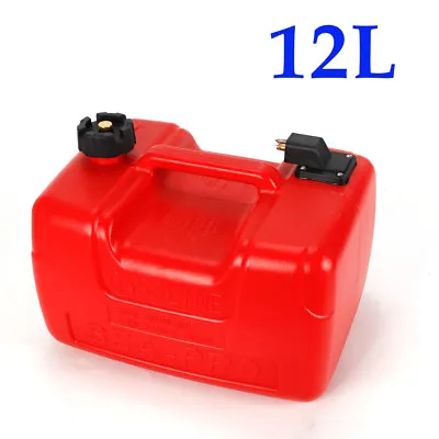 12L 3 Gallon Portable Boat Fuel Tank Marine Outboard Fuel Tank W/ Male Connector • $42.75