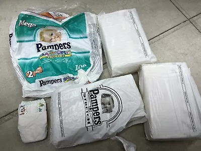 Vintage 1996 Pampers Baby-Dry Stretch  Size 2 Sealed Mixed Batch 77 Total Count • $399.99