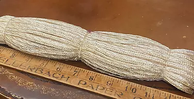 Vintage Braid Millinery Raffia Woven Ribbon 1/4  Ivory 10yds Made In France • $8.99