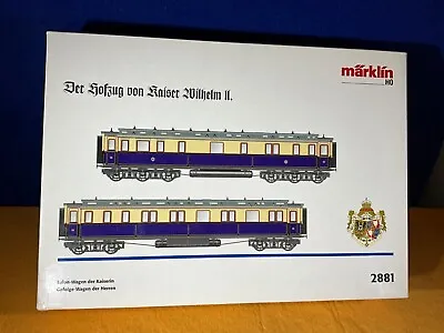 B11-3 Train Cars - Set Of 2 Imperial Court Cars - Ho Scale - Marklin Ho #2881 • $249.95