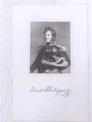 Engraving (?) Print (?) Louis Philippe / Autograph (?) Dedication (?) • £8.56