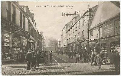 HAMILTON STREET GREENOCK - Renfrewshire Postcard • £10