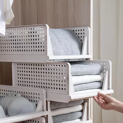 White Wardrobe Drawer Units Organizer Clothes Closet Stackable Storage Boxes UK • £7.95