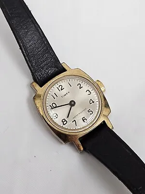 Vintage Ladies Timex Mechanical Gold Tone Wrist Watch Wind Up • $19.99