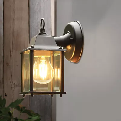Traditional Outdoor Garden Wall Light Lantern Coach Lighting Vintage IP44 Lamp • £16.94