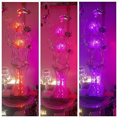 £49.99 • Buy 70cm Colour Changing Aluminium Metal  Lighting Flower Vase Style Floor Lamp