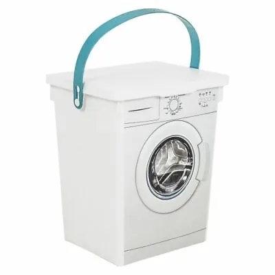 Laundry Tin Utility Room Washing Powder Tablet Storage Container Box White • £14.95