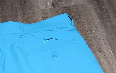 SLAZENGER Blue Golf Shorts Mens Sz 36 Flat Front Microfiber 11  Inseam • $13.99