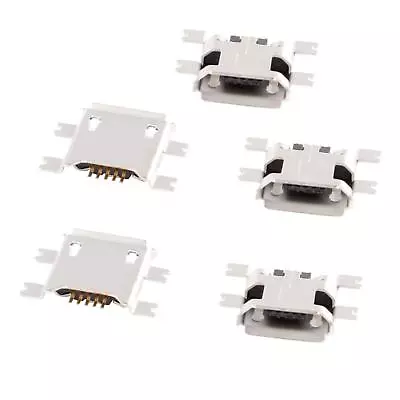 5pcs Micro USB Type B Female Plug Socket 180 Degree 5-Pin SMT Jack Connector • $7.96