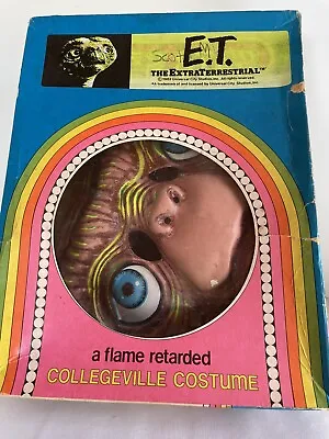 Vintage 1982 E.T. Collegeville Halloween Small Costume Mask W/Original Box • $35