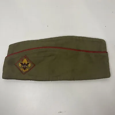 Vintage Boy Scouts Of America Hat Garrison Beret BSA Medium 6 3/4 - 6 7/8 • $12.99