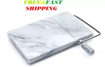 Fox Run Marble Cheese Slicer With 2 Wires White 5 X8  Kitchen Cutting Board • $26.99