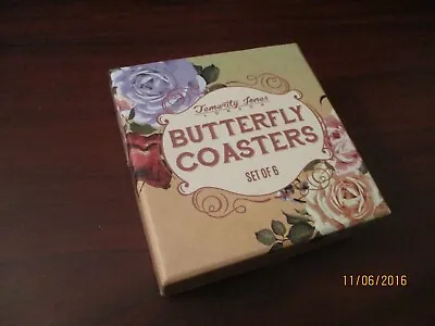 £4.99 • Buy Temerity Jones London Butterfly Coasters Set Of Six (NEW)
